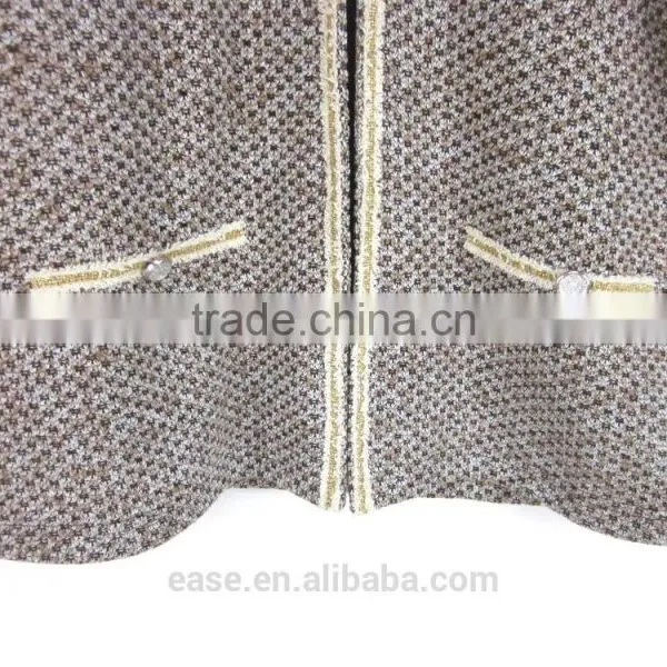 Middle Age Woman Computer Knit Jacquard Cardigan Sweater photo-2