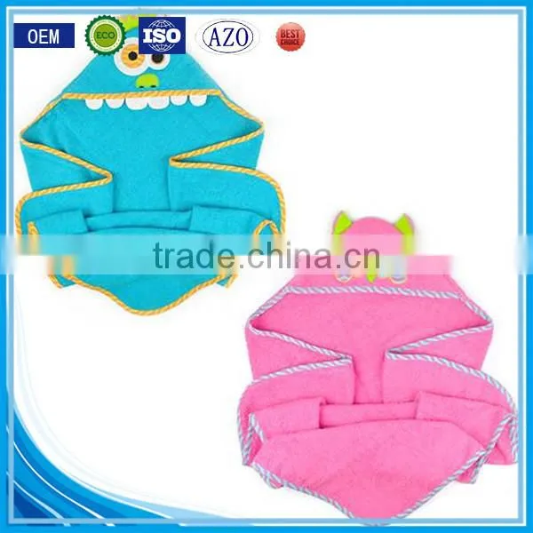 Cuddle Plush Snuggle Custom Cotton Terry Applique Animal Baby Swaddle Blanket Wholesales photo-3