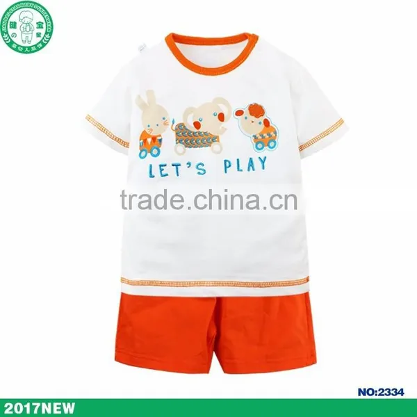 Baby Boy Clothes Cute Baby Boy Short-sleeved Cotton Suits photo-3