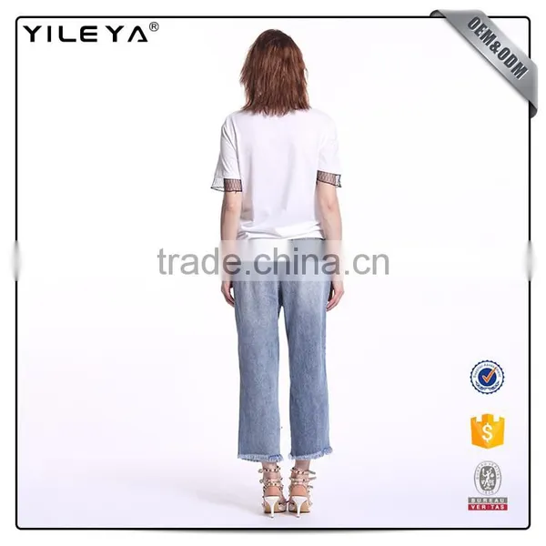OEM & ODM White T-shirt Woman,custom Womens Casual t Shirt photo-5