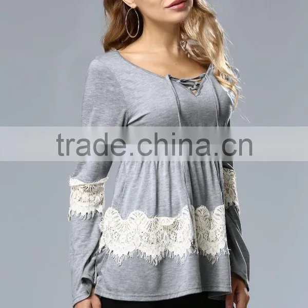 Fashion Long Sleeve Blouse for Fat Women,plus Size Women Clothing for Sale 2017 photo-6