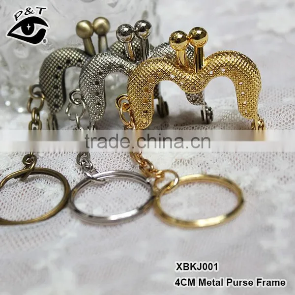 4CM Silver Color Metal Purse Frame Sew on Handles for Handbags Accessories photo-2