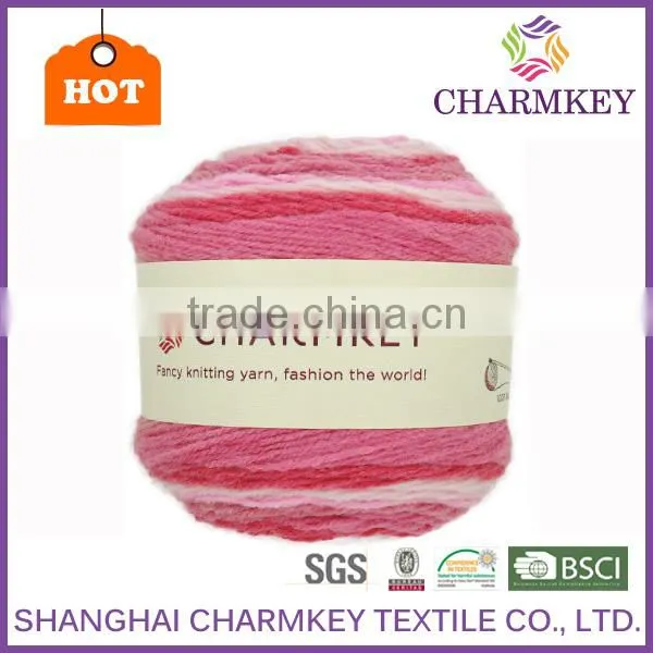 Charmkey 2017 Recycled Freshing Colors Cake Yarn New Hair Wool Acrylic Yarn Crochet Fancy Yarn Wonderfully Versatile photo-3