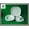 Plain White Square Porcelain Dinner Set Hotel and Restaurant photo-3