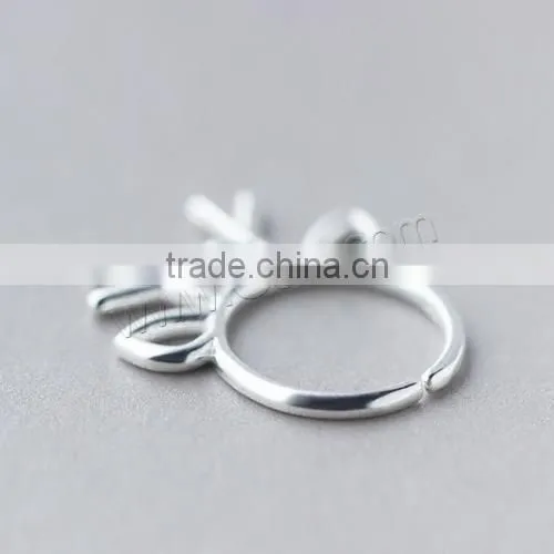 2017 Christmas Finger Ring 925 Sterling Silver Reindeer Open Rings for Christmas Holiday photo-2