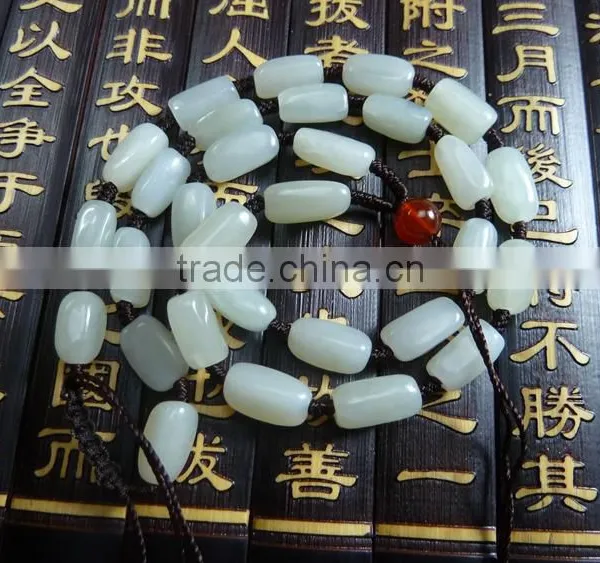 HEtian Jade Authentic Green Jade Seed Makings Handmade Necklace Jewels Jade Stone photo-4