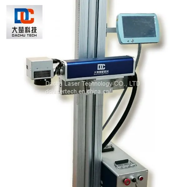 Portable 20W Fiber Laser Marking Machine Laser Printing Online for PE Plastic Pipeline 201 photo-2