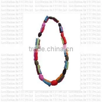 Soft Sheep Wool Hand Made Felt New Design Necklace. photo-2