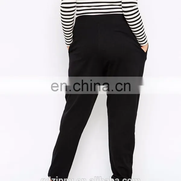 Loose Casual Contrast Tie Plain Sweat Pants photo-3