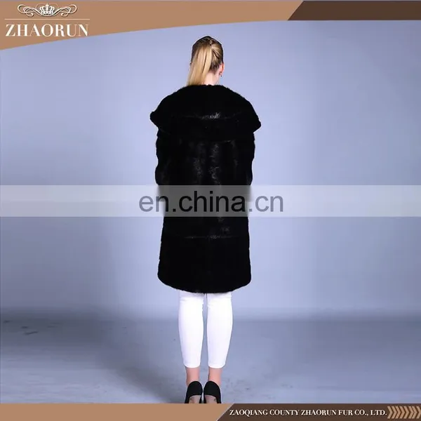 High Quality Winter Garment Mink Fur Coat Original Color Women Mink Winter Coat Garment photo-5