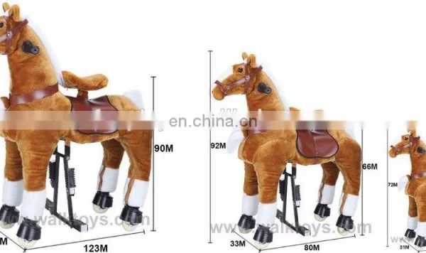 HI Good Quality Shopping Mall Walking Ride on Horse Toy With Springs photo-3