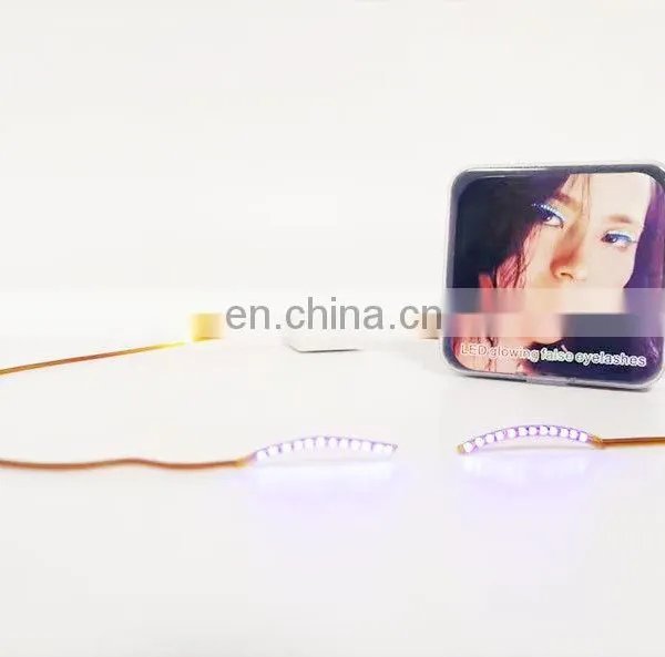 Unisex Flashes Interactive LED Light Eyelash Shining Eyeliner Charming Unique Waterproof LED Eyelashes photo-4