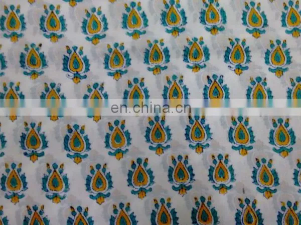 Cotton Printed Fabric By Yard Indian Sanaganeri Voile Fabric From Wholesalers photo-2