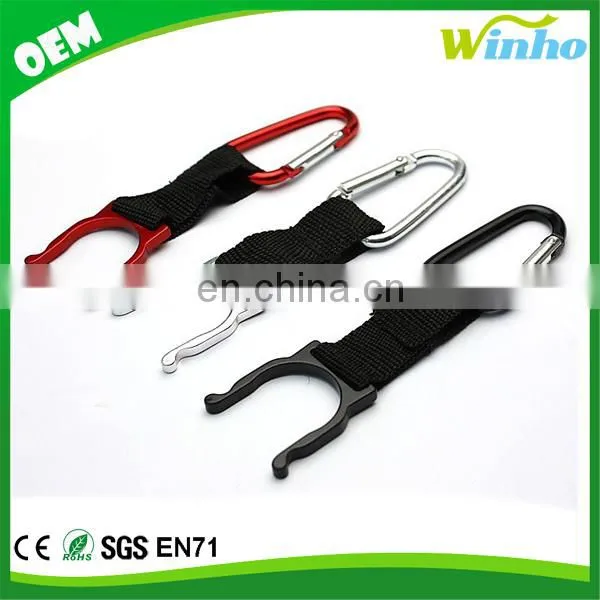 Winho Travel Hiking Carabiner Belt Clip Key Chain With Water Bottle Holder photo-3