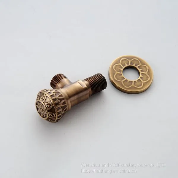 Antique Bronze Triangle Valve in Bathroom Water Stop Valve photo-4