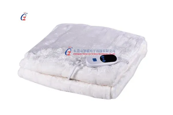Electric Blanket Heat Blanket Timer Overheating Protection with 10 Temperature Settings Washable Home Use Slate