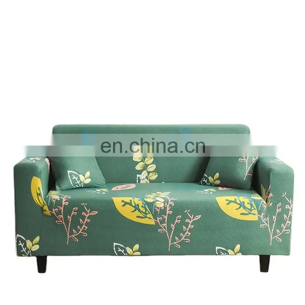 HOT Selling 100%polyester Printed Elastic Sofa Cover+Two Cushion Covers Universal Fitted Sofa Slipcover