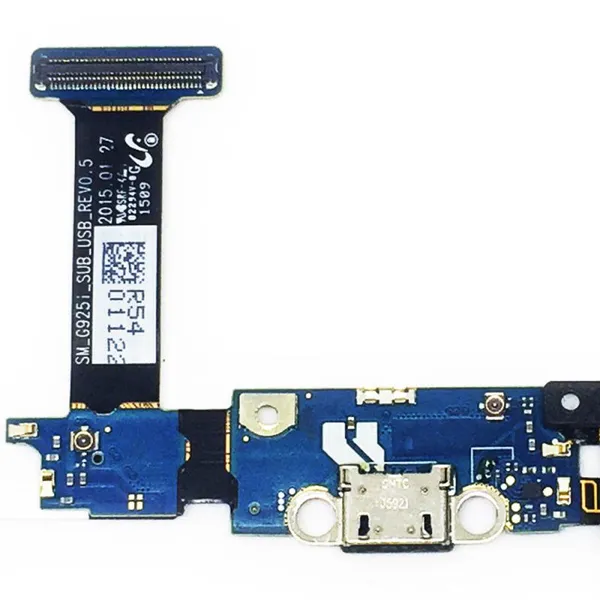 S6 Edge USB Charger Dock Connector Flex Cable For Samsung G925i Repair Parts Charging Board With Microphone photo-2