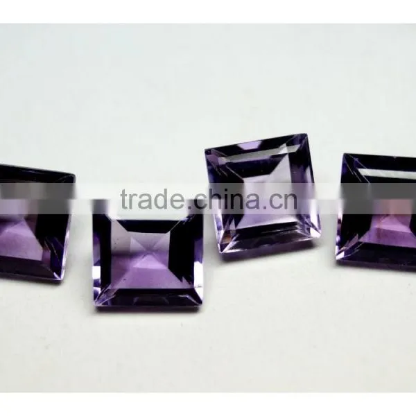 8mm AAA Quality Natural Brazil Amethyst Square 4 Pieces Lot Gems With Amazing Luster photo-3