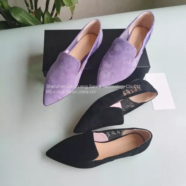 New Fashion Black Purple Daily Walking Classic Ladies Flat Casual Shoes For Women
