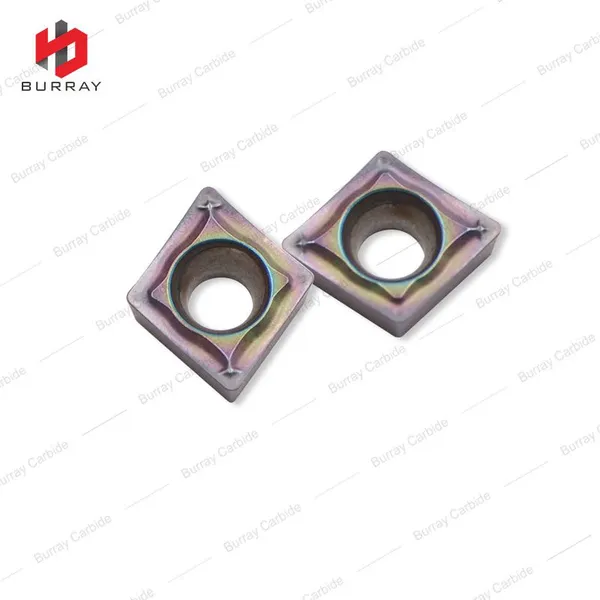 Single-sided CCMT060204-SM Turning Inserts for Semi Finishing and Finishing Positive Rake Low Cutting Forces photo-2