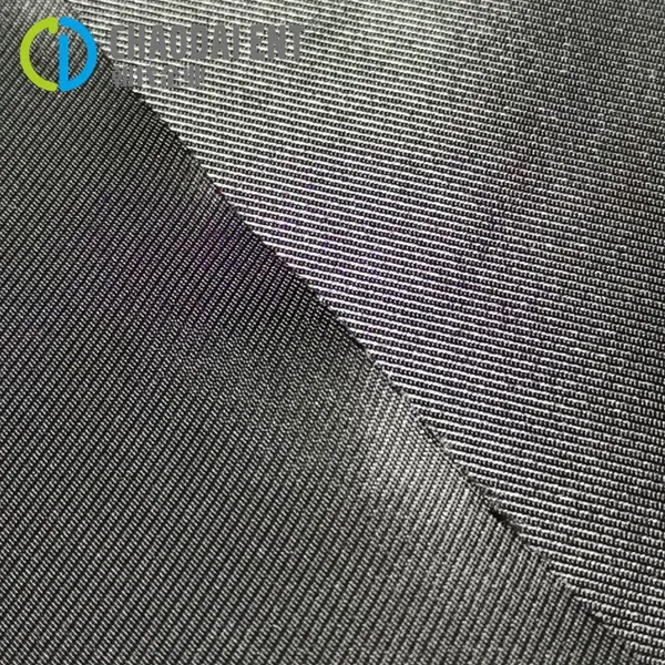 Eco-friendly GRS Woven 75D*150D 3/1 Twill 100%RPET Recycled Polyester Oxford Fabric for Luggage Bags photo-4