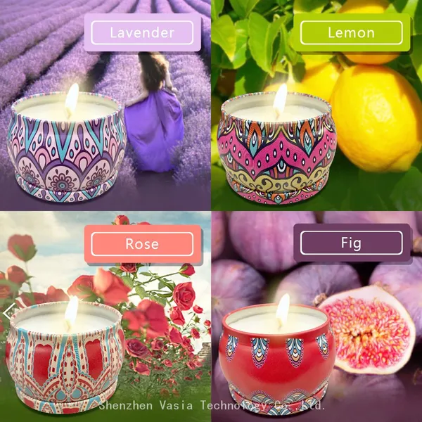 Customizable 8-Piece Soy Wax Candle Gift Set - Wholesale for Valentine's Day/Wedding Favors, Relaxing Scent photo-4