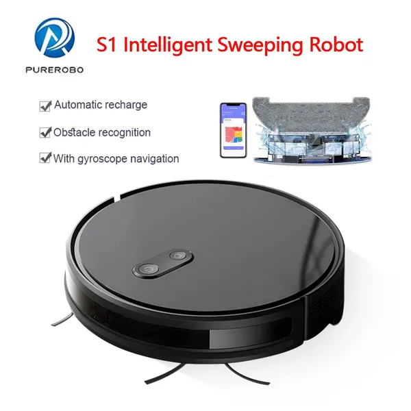 PUREROBO S1-Robot Vacuum Cleaner With APP & Remote Control 3 In 1 Wet Dry Mopping & Sweeping & Vacuum Dust 4 Cleaning Modes Real-time Mapping photo-2