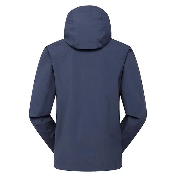 Small Batch Custom Logo Single-layer Hard Shell Raincoat Waterproof Breathable Windproof Outdoor Jacket photo-2