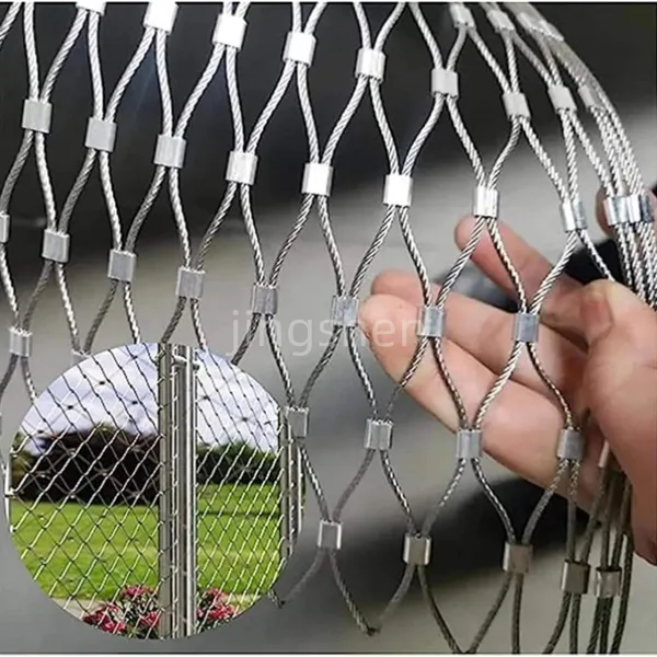 Factory Sale Stainless Steel Wire Rope Mesh Net/flexible Stainless Steel Rope Mesh/zoo Mesh photo-2