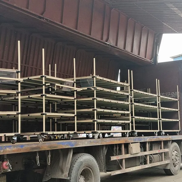 Multi-Tier Steel Mesh Turnover Cart for Workshop Circulation photo-2