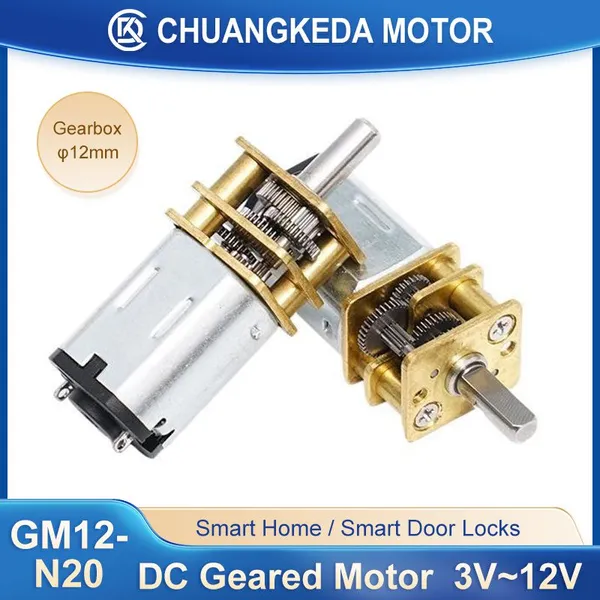 GM12-N20 DC Geared Motor 6V Smart Door Locks Micro Motor