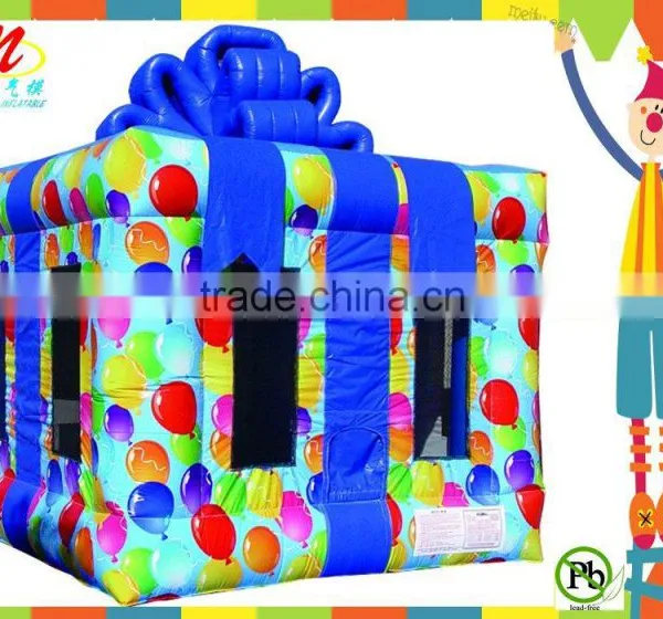 Popular Cheap 0.55 mm PVC Gifts Box Inflatable Bouncer for Kids photo-2