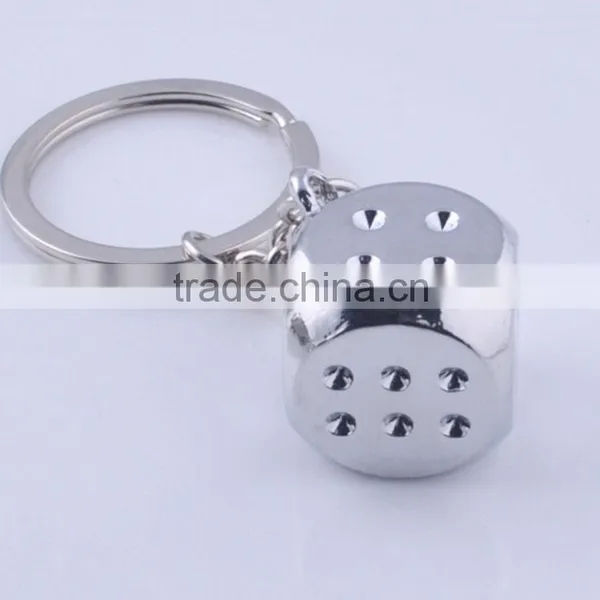 Creative Metal Key Ring Dice Pendant Creative Personalized Keychain Models Small Gifts Keychain Manufacturers In China photo-2
