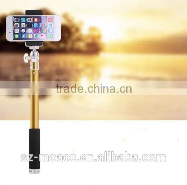 Crystal Interface Aluminum Selfie Stick With Bluetooth Shutter Button photo-6