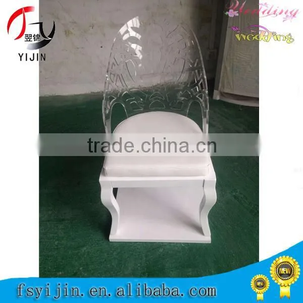Durable Acrylic Banquet Chair With Teak