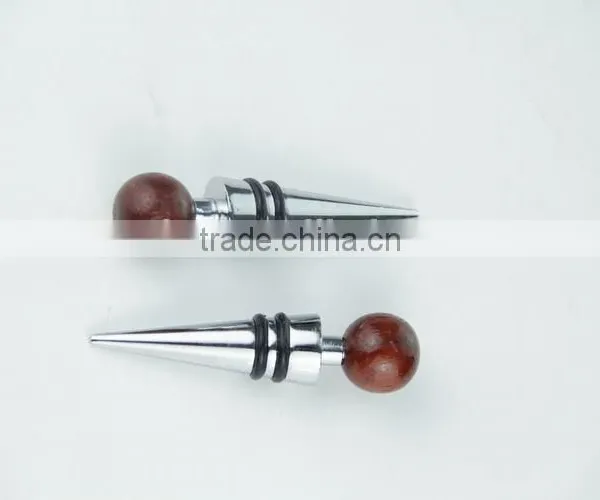 Wood Head Decoration Wine Bottle Stopper Cap Wine Metal Bottle Stopper Supplier's Choice photo-5