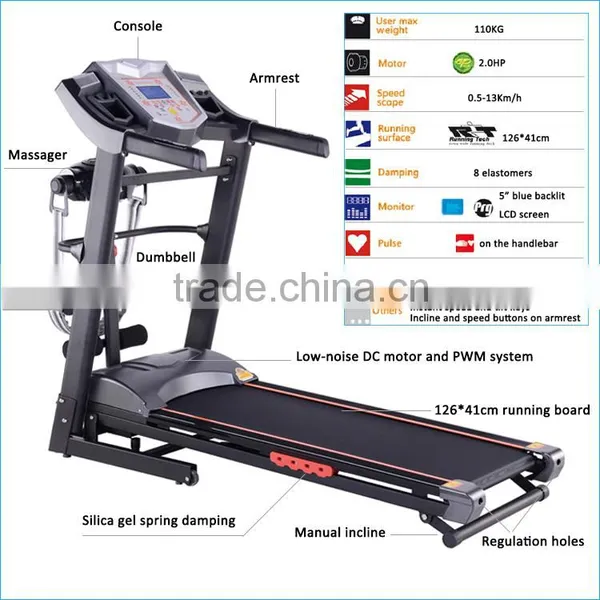 2016 Easy Installment New Fitness Mini Manual Treadmill With Massager and Sit-up photo-3