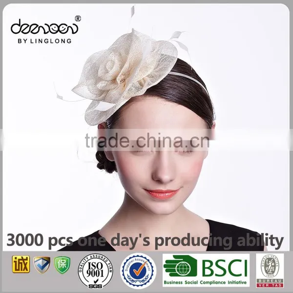 Wholesale Sinamay Hair Accessory Fascinator Floral Hat Plain for Ladies photo-2