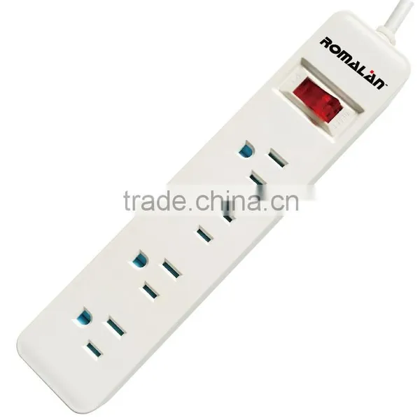 6 Outlets US Standard 110v Surge Protector With Shutter Overloading Protection photo-6