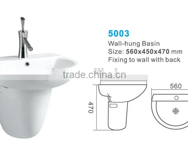 Ceramic Wall Hung Basin for the Shampoo Basin in Wash Basin photo-6