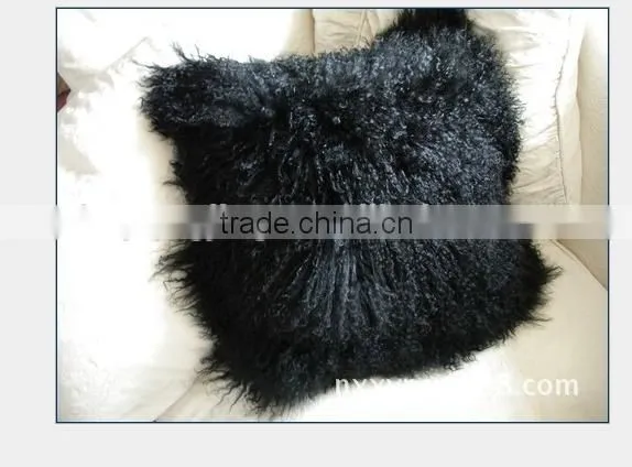 Luxury Tibet Fur Pillow Mongolian Fur Cushion Cover