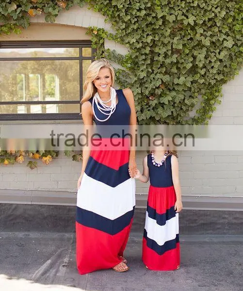 2015 Hot Selling Family Clothes, Mother and Child/daughter Dress Clothing Design Set, Mommy and me Maxi Dress photo-5