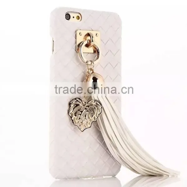 Luxury Vintage Tassel Metal Hook PU Leather Hard Mobile Phone Cover Case For IPhone 6 G 6S Plus photo-6