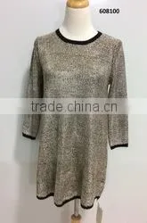 Round Neck Knitting Outwear Ladies Pointelle Pullover, Sweater