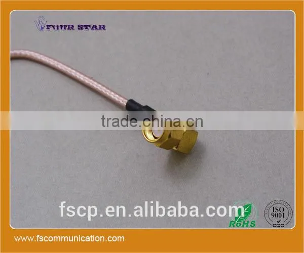RG316 Cable Assembly With SMA Male Right Angle Crimp to SMA Female Bulkhead Crimp Connectors photo-4