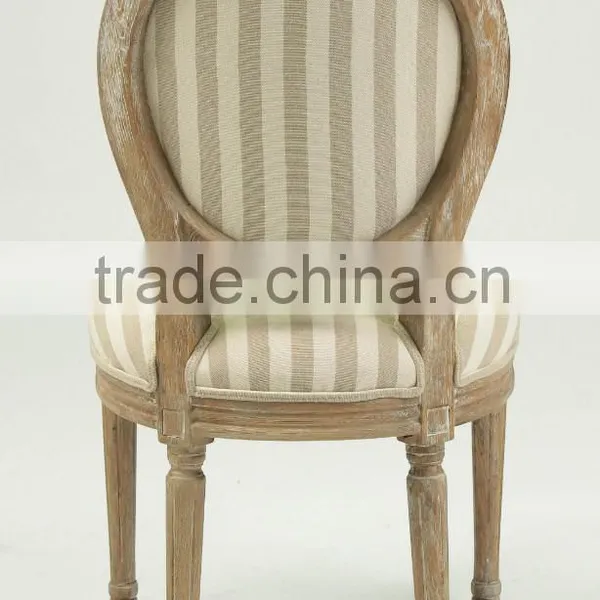 Home Furniture Solid Oak Handle Carved Classic Round Back Wooden Side Chair (CH-211-1-OAK) photo-3