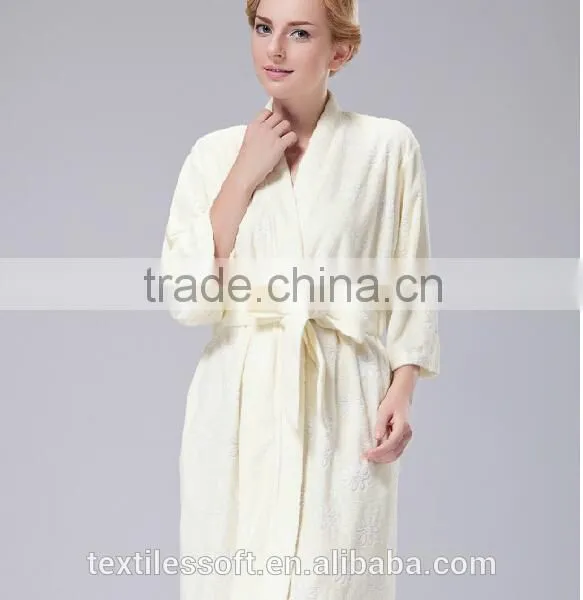 Factory Wholesale Luaury Cotton Europe Style Sexy Women Bathrobe photo-5