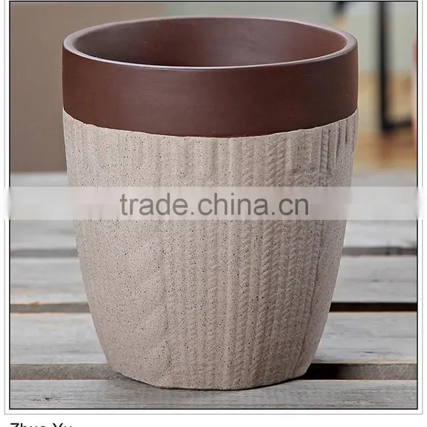 Plant Pot of Ceramic Pot Red Porcelain photo-2