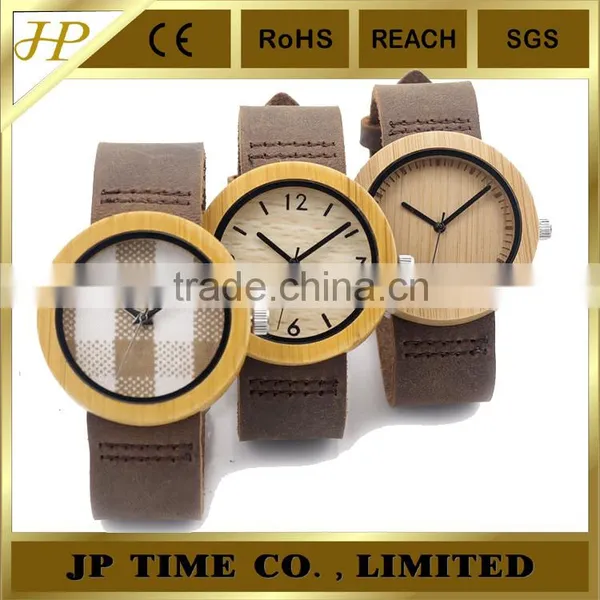 2016 Newest Bamboo Wooden Watch 2016 With Cloth Dial Face Quartz Watches photo-5
